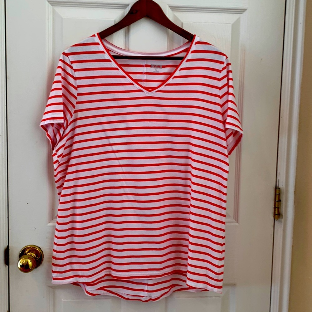 Duluth Trading red/white tee XL